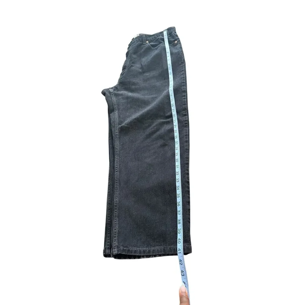 Levi's Jeans Men's Black 550 Relaxed Fit Straight Leg Cotton Rugged Size 42 x 30